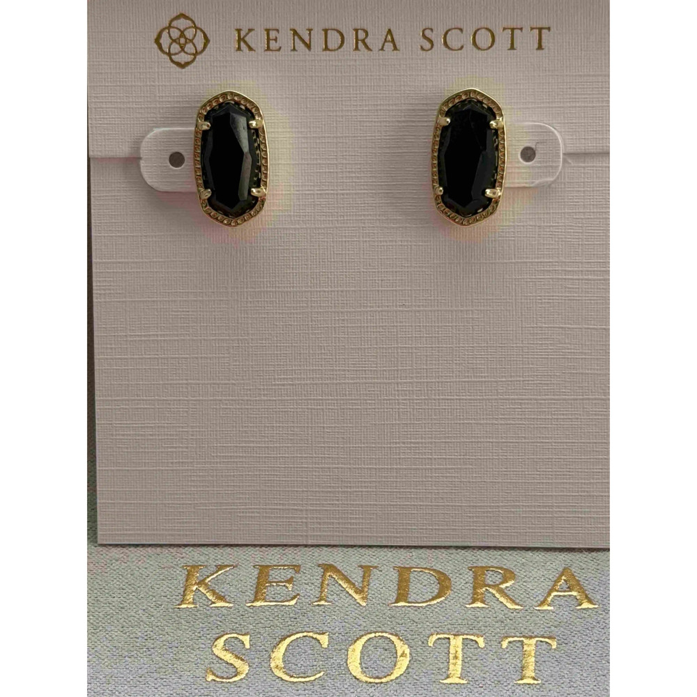 Kendra Scott Ivory Pearl Black Stud Earrings
